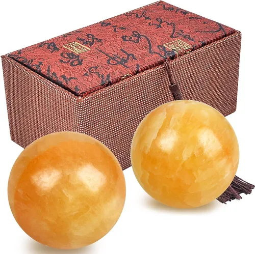 Vista 7 de Pelota de jade natural Baoding de 1.9 pulgadas para ejercicios de salud china, bolas de masaje para aliviar el estrés