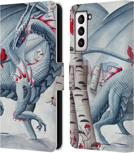 Vista 219 de Head Case Designs Officially Licensed Carla Morrow Galactic Entrancement Dragons Leather Wallet Case Compatible with Samsung Galaxy A07 4G