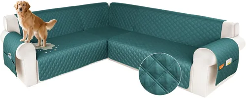 Vista 31 de HDCAXKJ Funda impermeable para sofá modular en forma de L, fundas seccionales de esquina lavables, a prueba de mascotas, protector de muebles