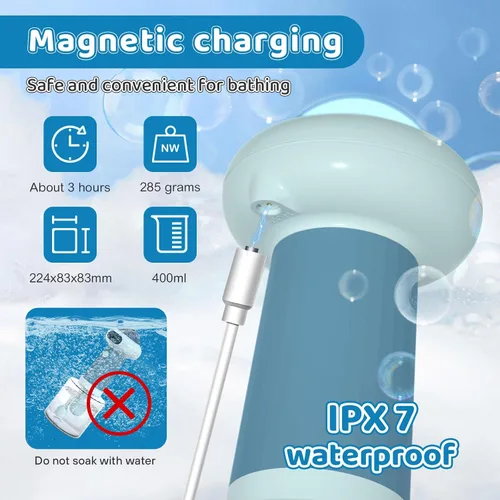 Vista 6 de Dispensador eléctrico de champú para perros, rociador de champú para gatos IPX7, suministros de baño para mascotas, dispensador automático de champú