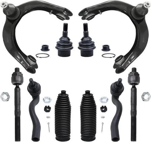 Vista 106 de Detroit Axle - Kit de suspensión delantera de 10 piezas para Jeep 2002-2004