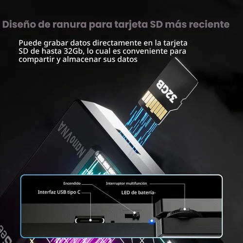 Vista 7 de SEESII Analizador de red vectorial y antena NanoVNA-H 10KHz-1.5GHz con estuche protector EVA de 2.8", impermeable y resistente a golpes, mide