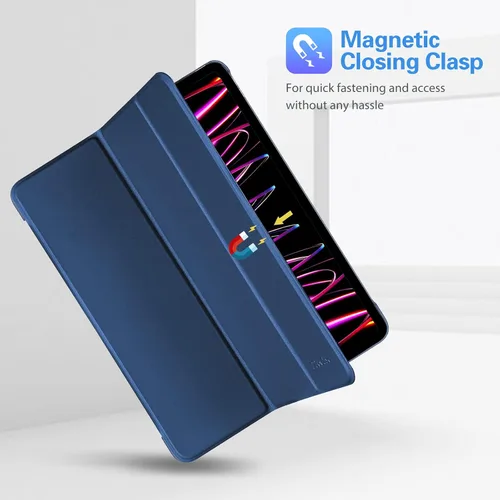 Vista 9 de ProCase Funda Inteligente para iPad Pro 12.9 2022/2021/2020/2018, Carcasa Trasera Rígida Delgada con Soporte Funda Inteligente para iPad Pro 12.9