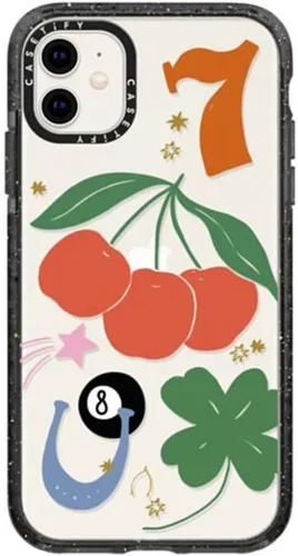 Vista 60 de Funda Impact de CASETiFY para iPhone 11 - Tiempo A Solas de Esther Kim - Negro Claro