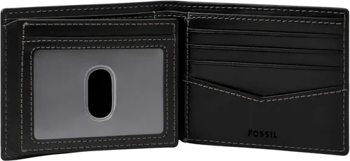 Vista 15 de Fossil Ryan - Cartera plegable de piel con bloqueo RFID y ventana de identificación abatible para hombre