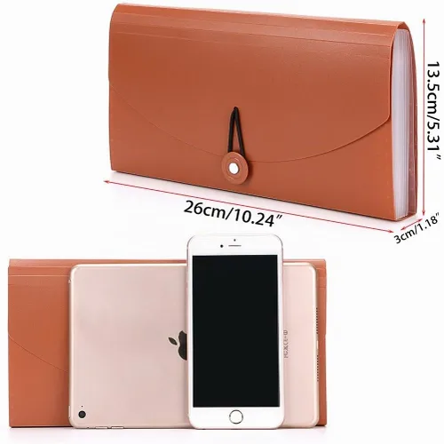 Vista 7 de BTSKY Carpeta de Archivos Expansible - 13 Bolsillos Carpeta de Archivo Acordeón Pequeña Carpeta Expandible Soporte para Tarjetas y Boletos Carpeta