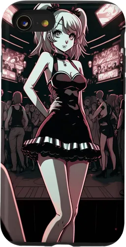 Vista 17 de Funda de dibujos animados para iPhone 11 Sexy Japonesa Gótica Chica Gótica Anime