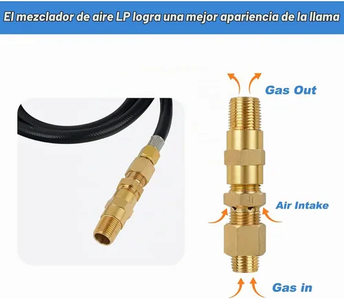 Vista 4 de Kit de conexión de quemador Skyflame LP, piezas de repuesto para fogatas de propano