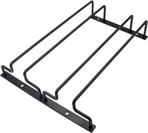 Vista 8 de Estante para copas de vino de 9.64 pulgadas para debajo del gabinete, soporte para copas de vino, soporte para almacenamiento de gafas, organizador