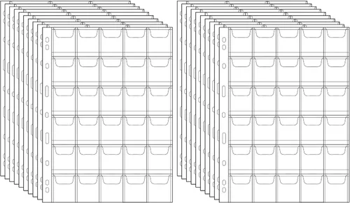 Vista 17 de 120 bolsillos de bolsillo para monedas, 2.480 x 2.638 in, colección de 12 bolsillos (2.480 in x 2.638 in cada bolsillo)