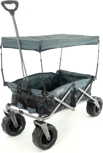 Vista 15 de Cochecito creativo para exteriores, carrito de playa XXL Deluxe con toldo, carrito plegable plegable y portátil, soporta hasta 200 libras