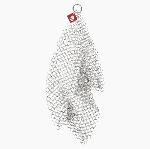 Vista 3 de Knapp Made Chainmail - Paño de cocina de 7 x 5 pulgadas, reemplaza tu esponja sucia, limpiador de utensilios de cocina, ollas y sartenes, dura toda