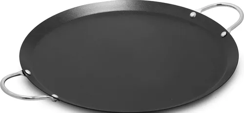Vista 14 de IMUSA USA, Comal Grande Redondo de Acero al Carbono Negro con Asas de Baquelita, 14" Revestimiento de superficie antiadherente, asas de baquelita