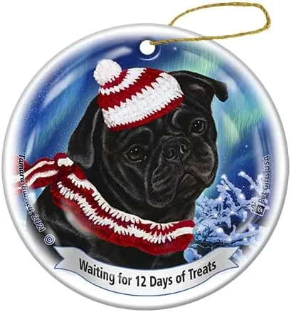 Vista 2 de Pug Fawn Series 5 Christmas Ornament