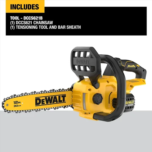 Vista 2 de DEWALT Motosierra inalámbrica de 20V MAX de 12 pulgadas, solo herramienta (DCCS621B)