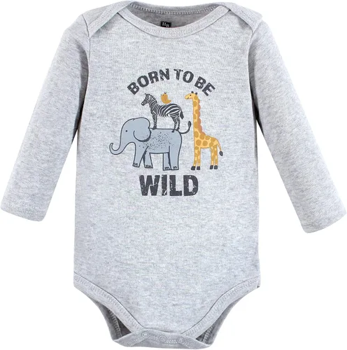 Vista 77 de Hudson Baby baby-boys Cotton Long-sleeve Bodysuits 5-pack