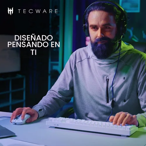 Vista 8 de TECWARE Spectre Teclado mecánico para juegos 96% RGB Pantalla LCD personalizable Inalámbrico de tres modos con perilla Montaje en junta
