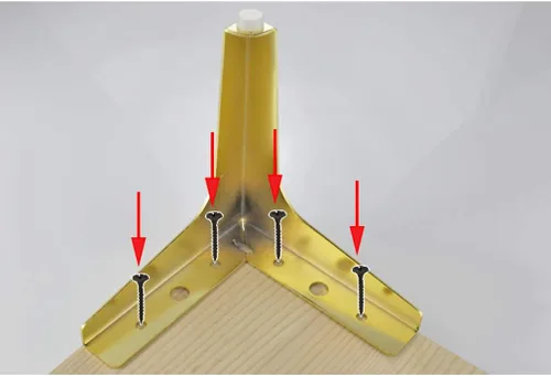 Vista 6 de Patas de metal para muebles, patas de sofá triangulares, patas de mesa de café, patas de repuesto, proyecto de muebles de bricolaje, para armarios
