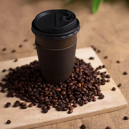 Vista 9 de Promora Tazas de café café desechables de 16 onzas con tapas y mangas, tazas de papel prémium (paquete de 100)
