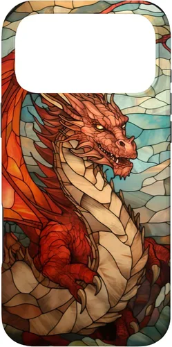Vista 21 de Funda medieval para iPhone 11 con diseño de dragón de color rojo