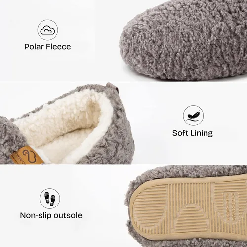 Vista 4 de EverFoams Pantuflas completas de espuma viscoelástica de oveja para mujer