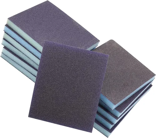 Vista 36 de Utoolmart Bloques de lijado de esponja de lijado, esponja de papel de lija húmedo y seco de grano 80, kit de esponja de arena lavable y 4 piezas