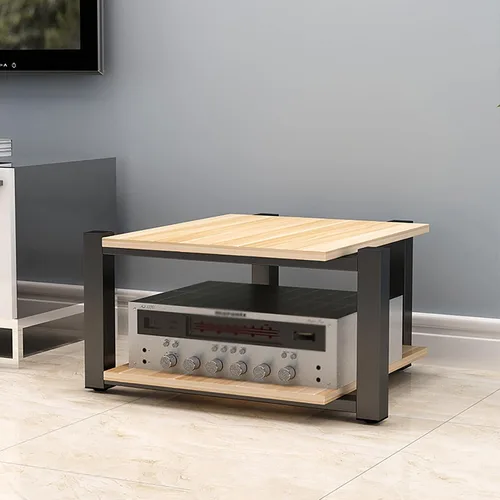 Vista 18 de Soporte para medios AV, estantería audiovisual, gabinete estéreo, torre de estante de audio, gabinete de consola de reproductor de discos, estantes