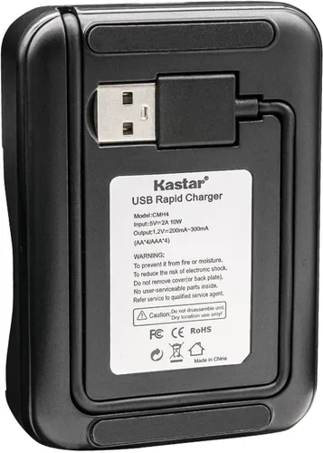 Vista 2 de Kastar AAAJ 1.2V 1000mAh Ni-MH Batería CMH4 Cargador USB inteligente compatible con Panasonic KX-TPA50 KX-TPA50B04 KX-TPA60 KX-TS208 KX-TS4200