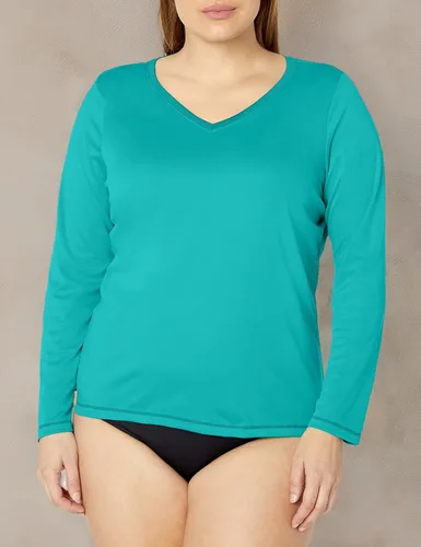 Vista 7 de Kanu Surf Camiseta de natación de manga larga UPF 50+ para mujer, talla grande