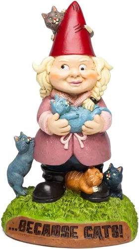 Vista 10 de BigMouth Inc Little Mer-gnome - Estatua de gnomo de jardín, divertida figura para césped y patio al aire libre, decoración de escultura de regalo