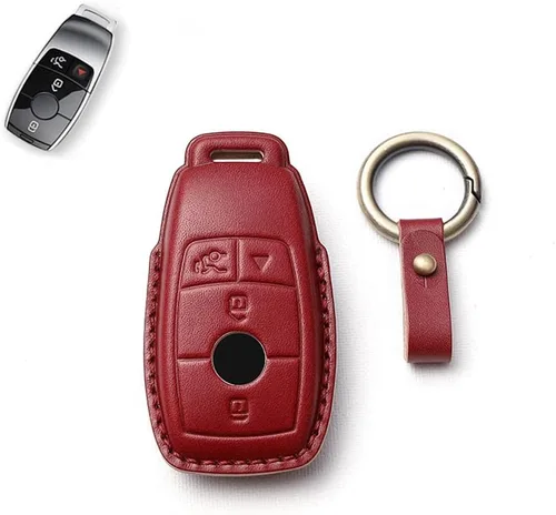 Vista 5 de SANRILY Funda de llave inteligente para Mercedes Benz Clase E C, Negro