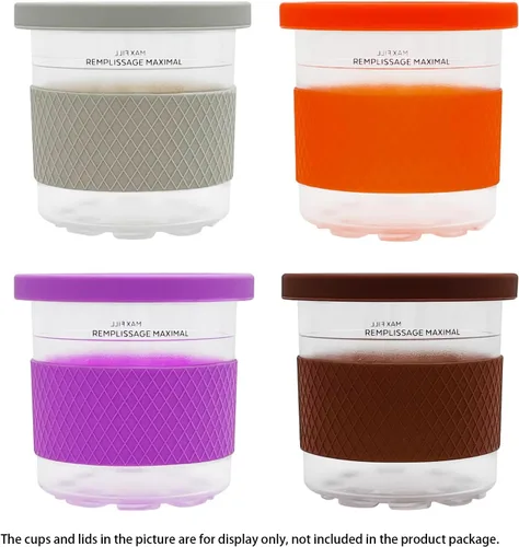 Vista 6 de Fundas de silicona de repuesto, compatibles con contenedor de Ninja Creami Ice Cream Maker, modelo: NC301, NC300, NC299AMZ Series.