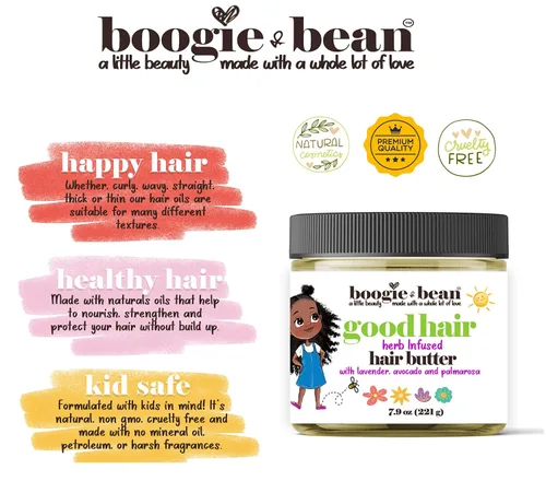Vista 2 de Buen aceite para el cabello para bebés y niños, productos naturales para el cabello del bebé, hidratante para bebés negros y niños pequeños