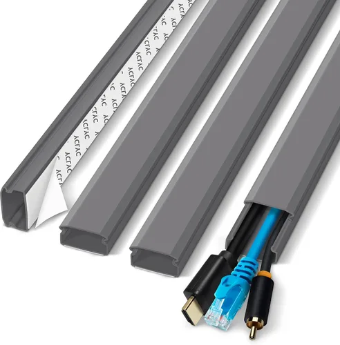 Vista 7 de Funda para cable de 62.8" para pared, cubierta de cable beige para pared, kit de cubierta de cable pintabla para pared, ocultadores de cable