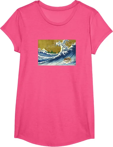 Vista 9 de Camiseta de surf japonés con diseño de erizo Azul Marino