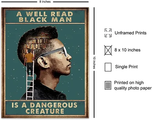 Vista 2 de Black Art - Decoración afroamericana, decoración de aula, citas motivacionales positivas inspiradoras, póster de cultura negra, impresión de pared