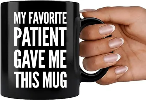 Vista 7 de Taza de cerámica con texto en inglés My Favorite Patient Gave Me This para el doctor de familia, regalo de agradecimiento para enfermera, doctorado