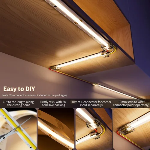 Vista 6 de PAUTIX COB - Tiras de Luces LED Direccionables de 2700K-6500K, Luz Blanca Perseguidora CCT, Cinta de Luces Inteligente IC Sintonizable 16.4 pies