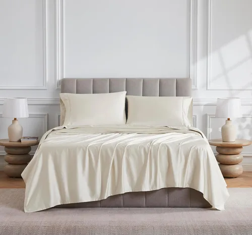 Vista 19 de Linen Closet Juego de sábanas de 1000 hilos de algodón egipcio de 4 piezas, 100% satén de algodón, ropa de cama de lujo con bolsillo profundo de 18