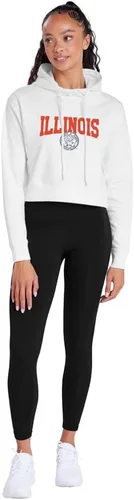 Vista 5 de Campus Lab Sudadera con capucha para mujer universitaria con licencia oficial de la colección Varsity White