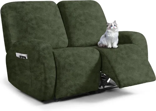 Vista 66 de ANARACHON Fundas para sillas reclinables con aspecto de cuero, funda elástica de 4 piezas, funda suave para silla reclinable, protector de muebles