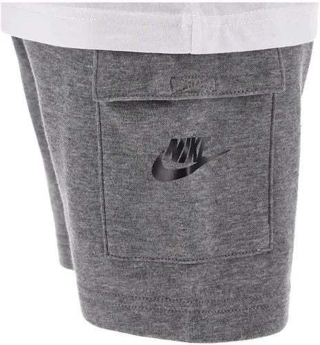 Vista 6 de Nike Conjunto de camiseta deportiva y pantalones cortos cargo (bebéniños pequeños), Blanco Gris