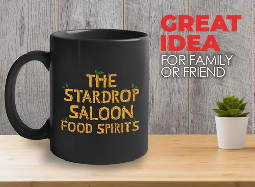 Vista 2 de Bubble Hugs Taza de café de videojuegos – The Stardrop Saloon Food Spirits – Farming Country Adventure Gaming Gamer Stardew Pelican Town 11 onzas