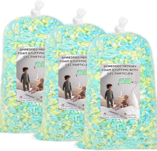 Vista 27 de Relleno para saco de boxeo de 5 libras, relleno de frijoles para almohada y puf, relleno de espuma viscoelástica triturada, relleno para saco