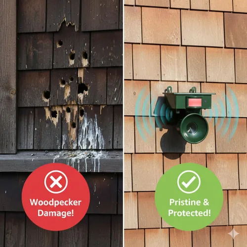Vista 3 de Nuevos dispositivos repelentes de pájaros ultrasónicos solares para exteriores, disuasorios de aves para exteriores, repelente de gatos, disuasorio