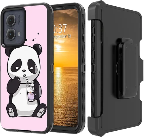 Vista 205 de Funda para Moto G Stylus 5G 2023 con funda de clip para cinturón y soporte, resistente de doble capa, resistente a prueba de golpes, para Motorola