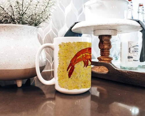 Vista 4 de Caroline's Treasures 8126CM15 - Taza de café de cerámica apta para lavavajillas, apta para microondas, 15 onzas, multicolor