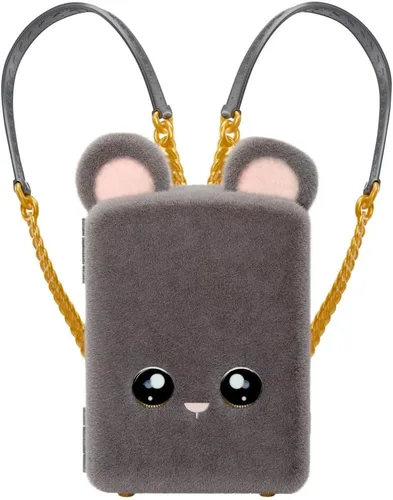 Vista 5 de Na Na Na Surprise - Mini mochila serie 2 Marisa Mouse a la moda, mochila gris mullida, regalo para niños, edades de 4, 5, 6, 7, 8 años en adelante