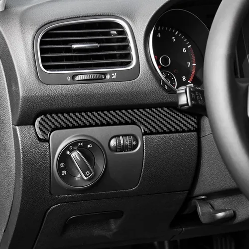 Vista 4 de AIRSPEED 2 calcomanías para panel de consola central de automóvil, tira de salpicadero, ajuste interior para Volkswagen VW Golf 6 GTI MK6 2008-2013