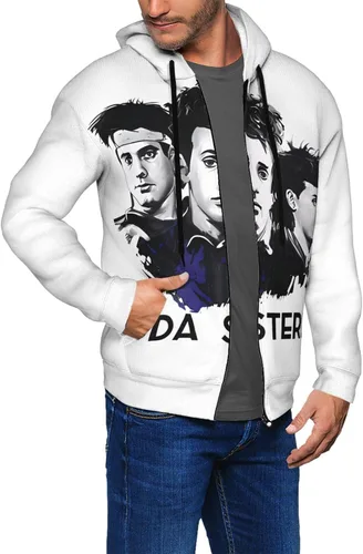 Vista 7 de Soda Music And Stereo Men's Hoodie Full Zip Long Sleeve Sweatshirt Printed Casual Shirt Hoodie